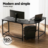 Artiss Computer Desk L-Shape Corner Desks Ergonomic Office Chair Mesh Chairs - Top-Down View