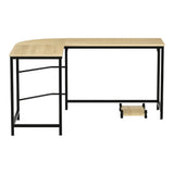 Artiss Computer Desk L-Shape CPU Stand Oak 147CM - Side View