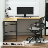 Artiss Computer Desk L-Shape CPU Stand Oak 147CM - 45-Degree Angle
