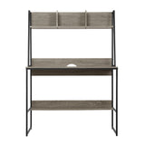 Artiss Computer Desk Bookshelf Storage Grey 100CM - Side View