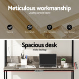 Artiss Computer Desk Bookshelf Storage Grey 100CM - 45-Degree Angle