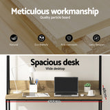 Artiss Computer Desk Bookshelf Storage 100CM Oak - 45-Degree Angle