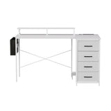 Artiss 140cm L Shaped Gaming Desk Computer Desk with LED Lights & Power Outlets - Top-Down View