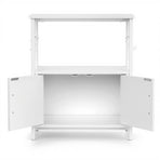 Artiss 20 Gallon Fish Tank Stand 3-Tier Aquarium Stand with Storage Cabinet and Open Shelf White