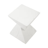 Oikiture Side Table Concrete White - Low Angle