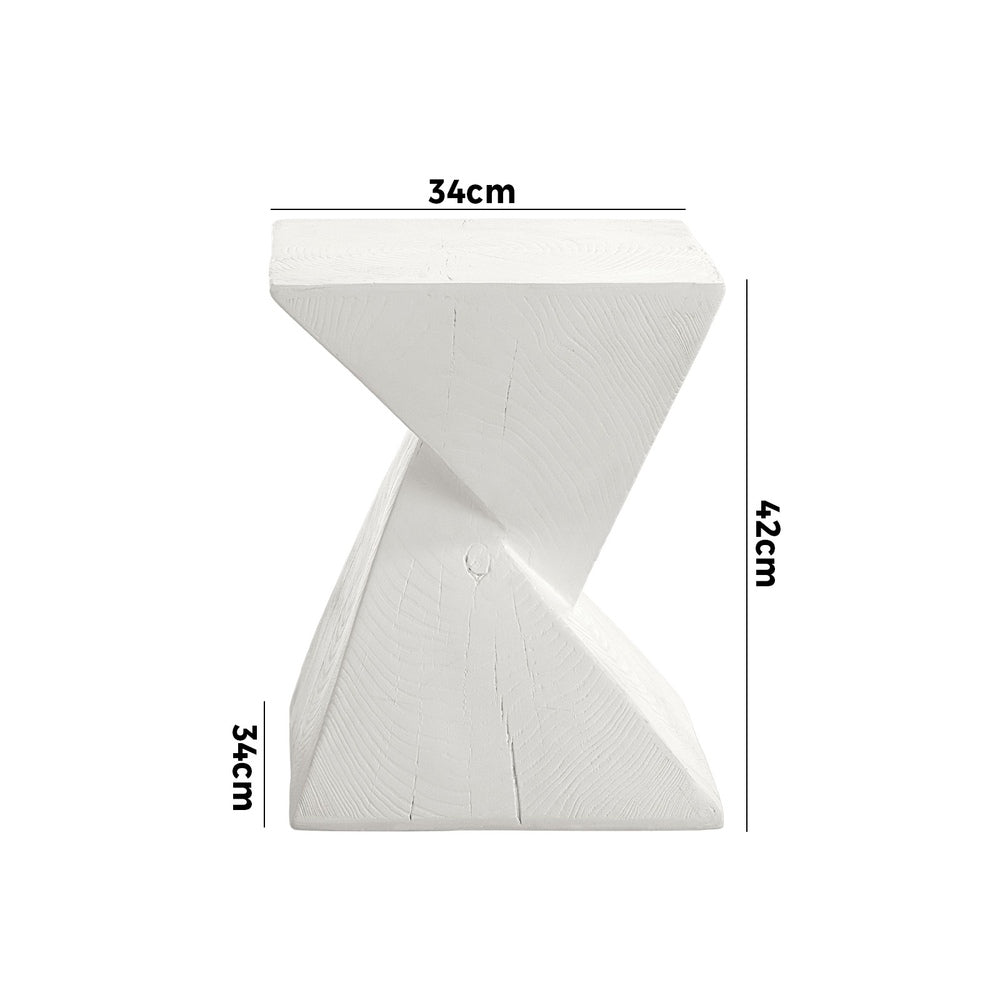 Oikiture Side Table Concrete White