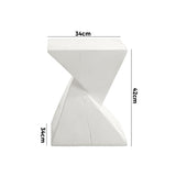 Oikiture Side Table Concrete White - Close-Up Angle