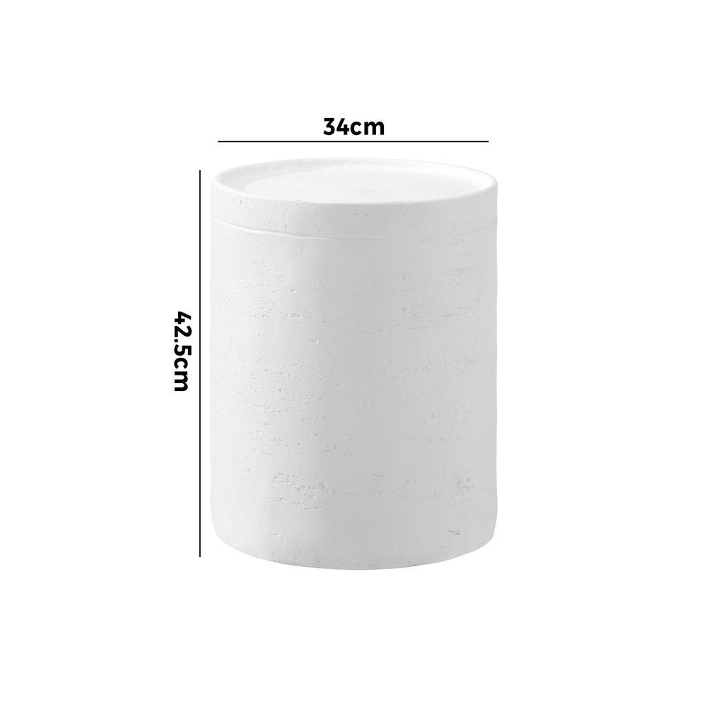 Oikiture Side Table Outdoor Stool Concrete