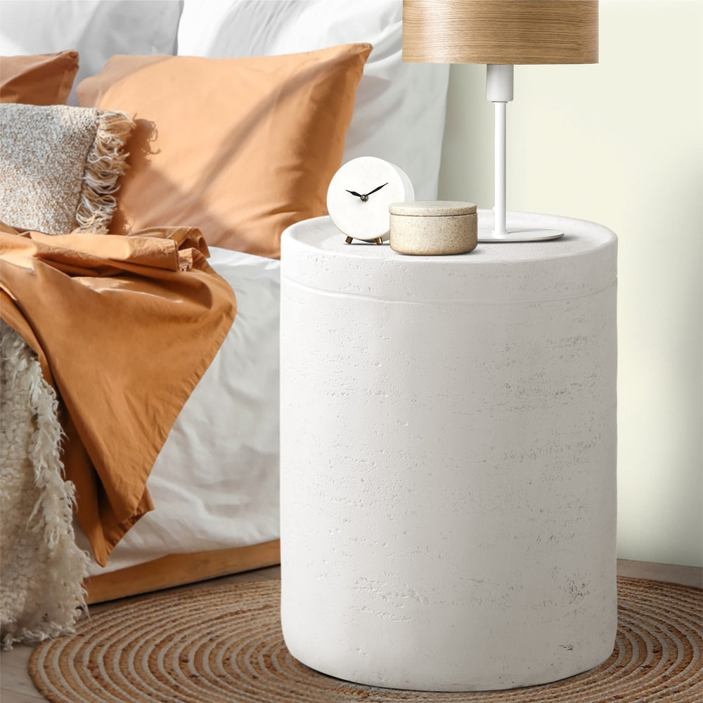 Oikiture Side Table Outdoor Stool Concrete