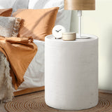 Oikiture Side Table Outdoor Stool Concrete - Top-Down View