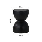 Oikiture Side Table Concrete Outdoor Indoor Black, image 3