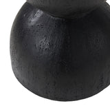 Oikiture Side Table Concrete Outdoor Indoor Black
