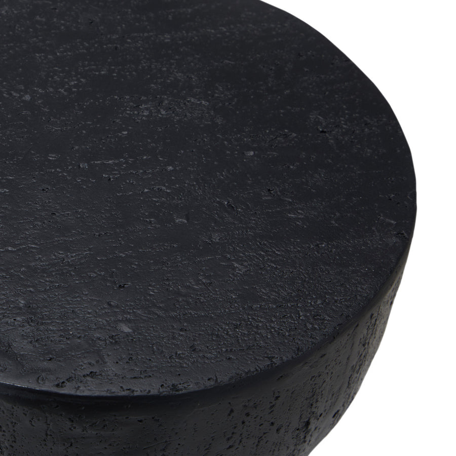 Oikiture Side Table Concrete Outdoor Indoor Black, image 4