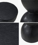 Oikiture Side Table Concrete Outdoor Indoor Black, image 5