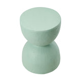 Oikiture Side Table Coffee Tables Stand Stone Green - Side View