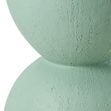 Oikiture Side Table Coffee Tables Stand Stone Green - Front View