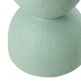 Oikiture Side Table Coffee Tables Stand Stone Green - Rear View
