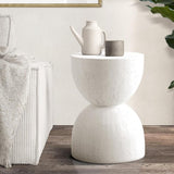 Oikiture Side Table Hourglass Stand - Top-Down View