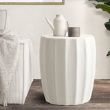 Oikiture Side Table Concrete Outdoor Stand