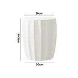 Oikiture Side Table Concrete Outdoor Stand - Front View