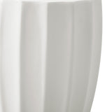 Oikiture Side Table Concrete Outdoor Stand - Low Angle