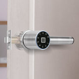 MEC Digital Fingerprint Smart Auto Lock with One-Touch Verification Anti-Panic Exit Bluetooth A - Rear View