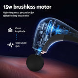 Everfit Massage Gun U-shaped Extended Handle Percussion Massager 4 Heads - Top-Down View