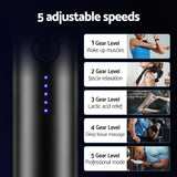 Everfit Massage Gun U-shaped Extended Handle Percussion Massager 4 Heads - Rear View
