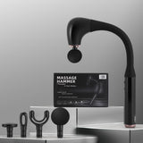 Everfit Massage Gun U-shaped Extended Handle Percussion Massager 4 Heads
