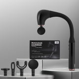 Everfit Massage Gun U-shaped Extended Handle Percussion Massager 4 Heads - Close-Up Angle