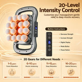 Everfit Deep Tissue Massager 16 Heads with 20 Intensities Deep Percussion Massage Gun Rechargeable - Close-Up Angle