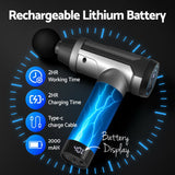 Everfit Massage Gun 30 Speed 6 Heads Vibration Muscle Massager Chargeable Black - 45-Degree Angle