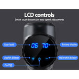 Everfit Massage Gun 30 Speed 6 Heads Vibration Muscle Massager Chargeable Black - 45-Degree Angle