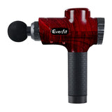 Everfit Massage Gun 30 Speed 6 Heads Vibration Muscle Massager Chargeable Red - Top-Down View