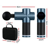 Everfit 30 Speed Massage Gun 4 Heads Vibration Muscle Massager Chargeable Blue - Front View