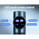 Everfit 30 Speed Massage Gun 4 Heads Vibration Muscle Massager Chargeable Blue - 45-Degree Angle
