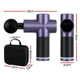 Everfit 30 Speed Massage Gun 4 Heads Vibration Muscle Massager Chargeable Purple - Front View