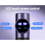 Everfit 30 Speed Massage Gun 4 Heads Vibration Muscle Massager Chargeable Purple - 45-Degree Angle