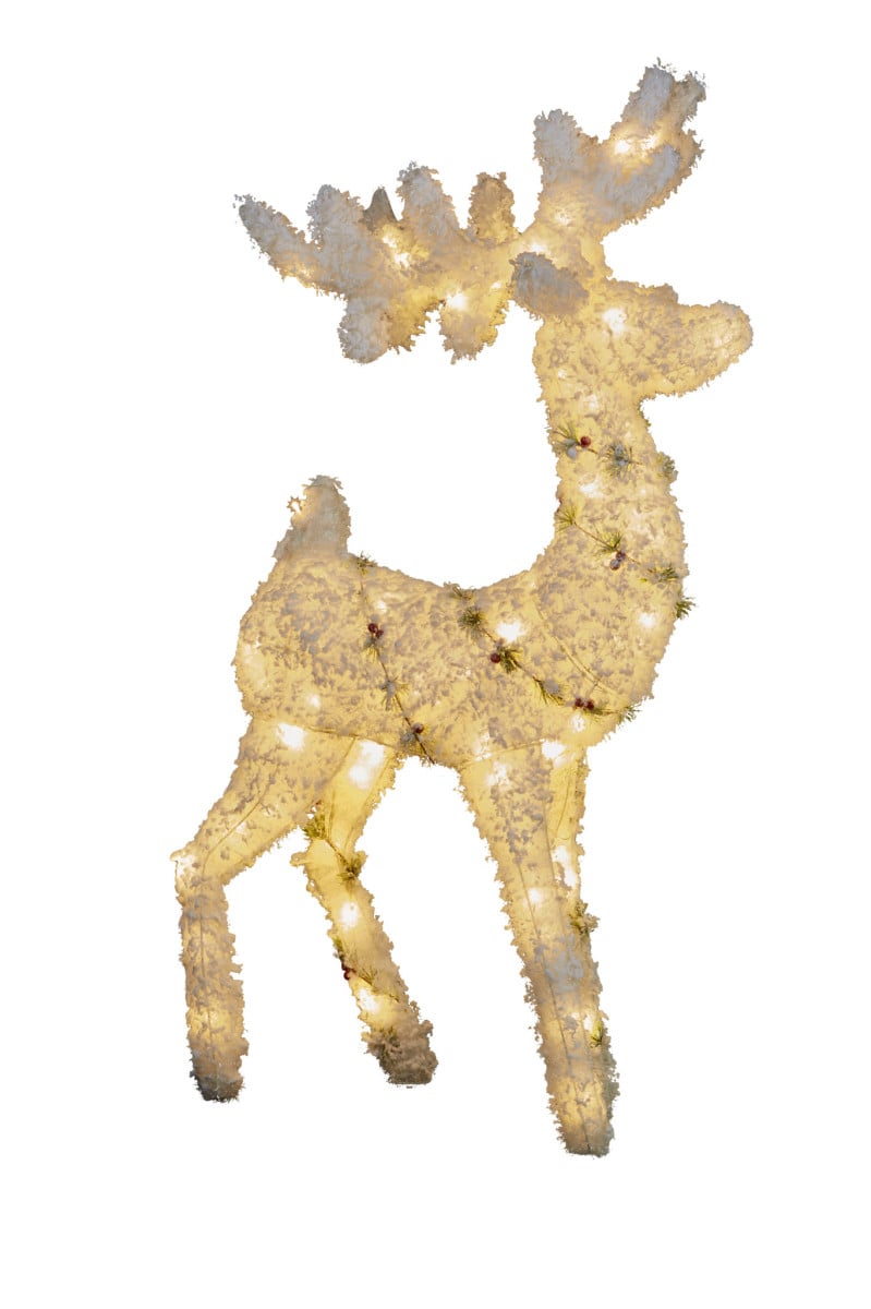 Christabelle 120cm Snowy Christmas Reindeer with Lights
