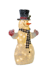 Christabelle 100cm Christmas Snowman with Lights - Front View
