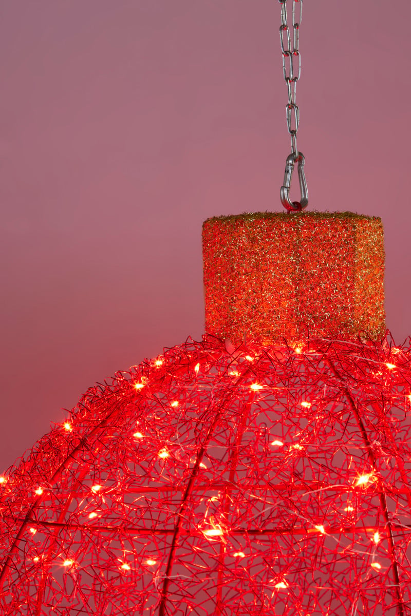 Christabelle Christmas Display Bauble with Red Lights- Indoor/Outdoor - 50cm