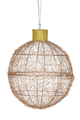 Christabelle Christmas Display Bauble with Gold Lights- Indoor/Outdoor - 50cm - Front View