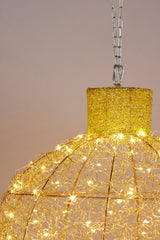 Christabelle Christmas Display Bauble with Gold Lights- Indoor/Outdoor - 50cm