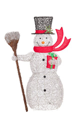 Christabelle Christmas Snowman Display with Lights- Indoor/Outdoor 150cm - Side View