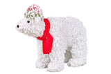 Christmas Polar Bear with Lights & Snowy Finish - 43cm - Front View