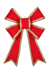 Christabelle Christmas Bow Display with Lights- Red Indoor/Outdoor 110cm - Front View