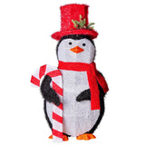 Christmas Penguin Display with Lights Indoor/Outdoor 80cm - Front View
