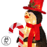 Christmas Penguin Display with Lights Indoor/Outdoor 80cm - 45-Degree Angle