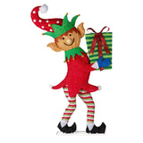 Christmas Elf Display with Lights - 125cm - Side View