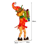 Christmas Elf Display with Lights - 125cm - Top-Down View